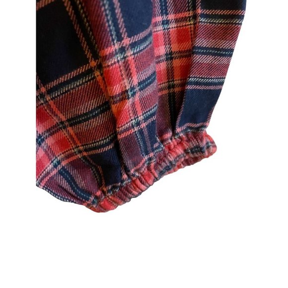 Candace Cameron Bure Button Front Plaid Shirt w/ Ruffle Detail MEDIUM (303) - Picture 3 of 5